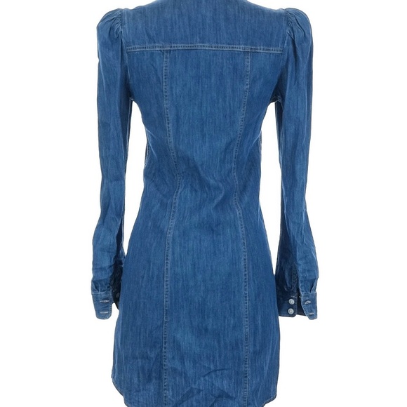 Express Blue Long Sleeve Denim Dress • xs - Picture 2 of 3